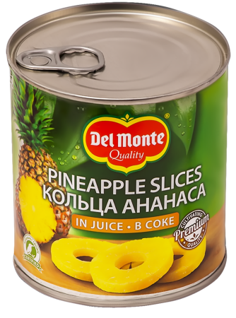 Ананасы DEL MONTE кольца в соке